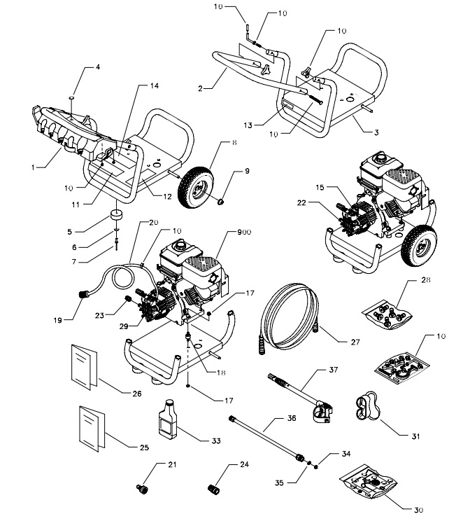 GENERAC 1676-1 parts breakdown